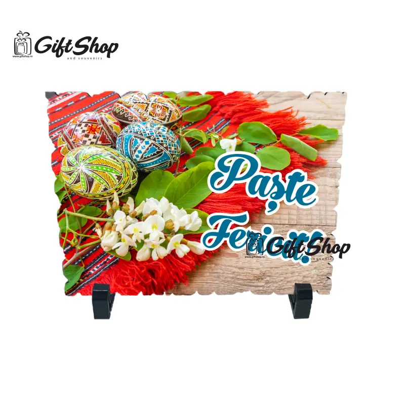 Paste fericit, placheta cu mesaj, model cv